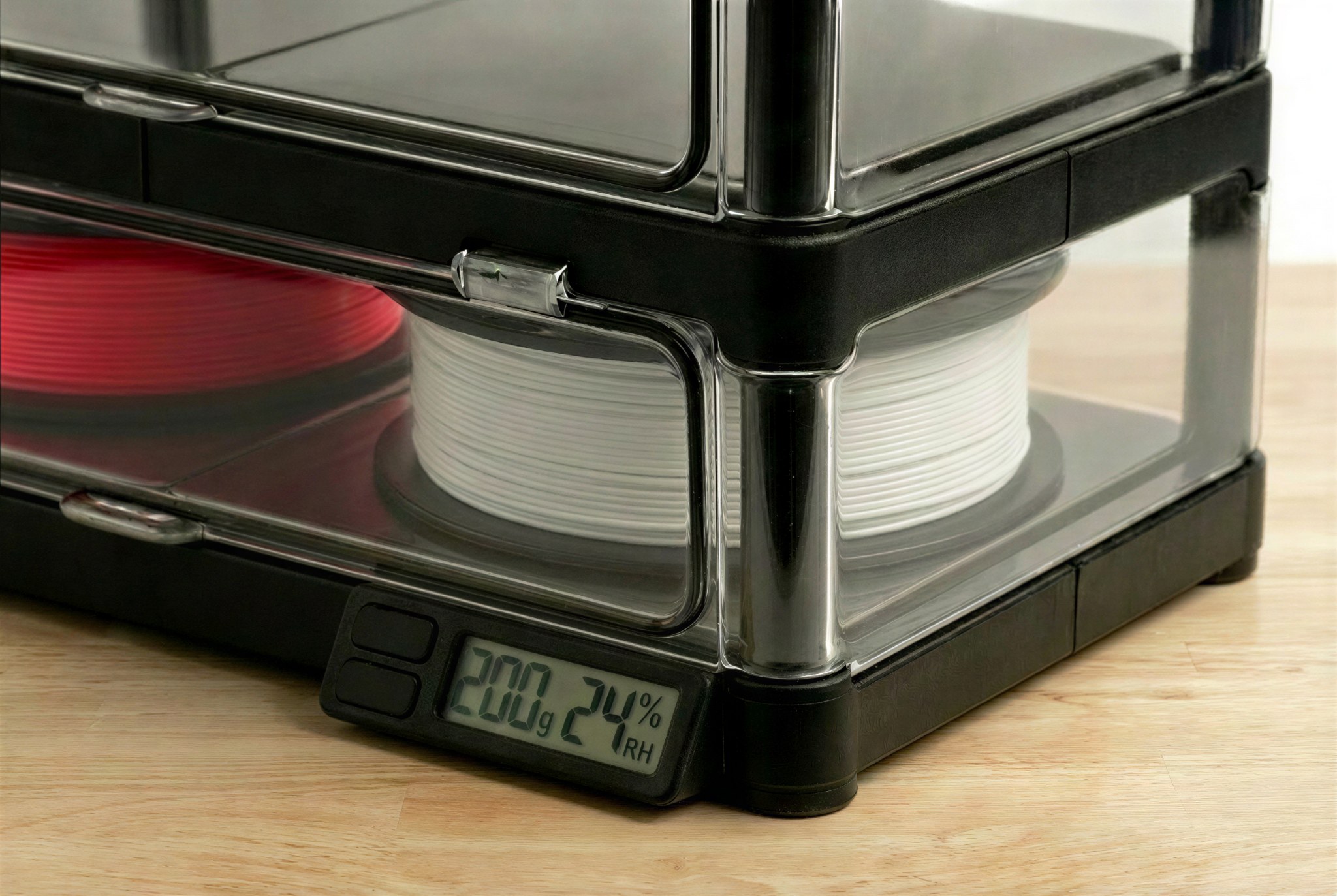 Weylo weight and humidity display close up